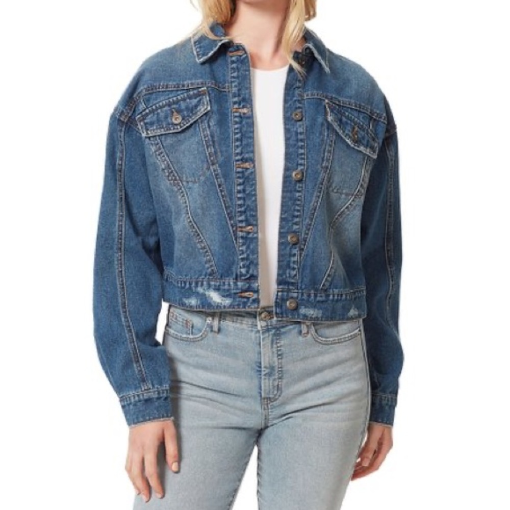 Jessica Simpson | In the City Austin Drop-Shoulder Denim Jacket - Plus